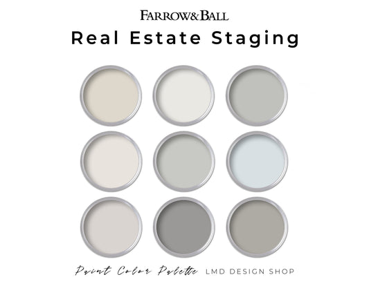 Farrow and Ball Neutral Paint Palette | Whole House Paint Palette Real Estate Staging