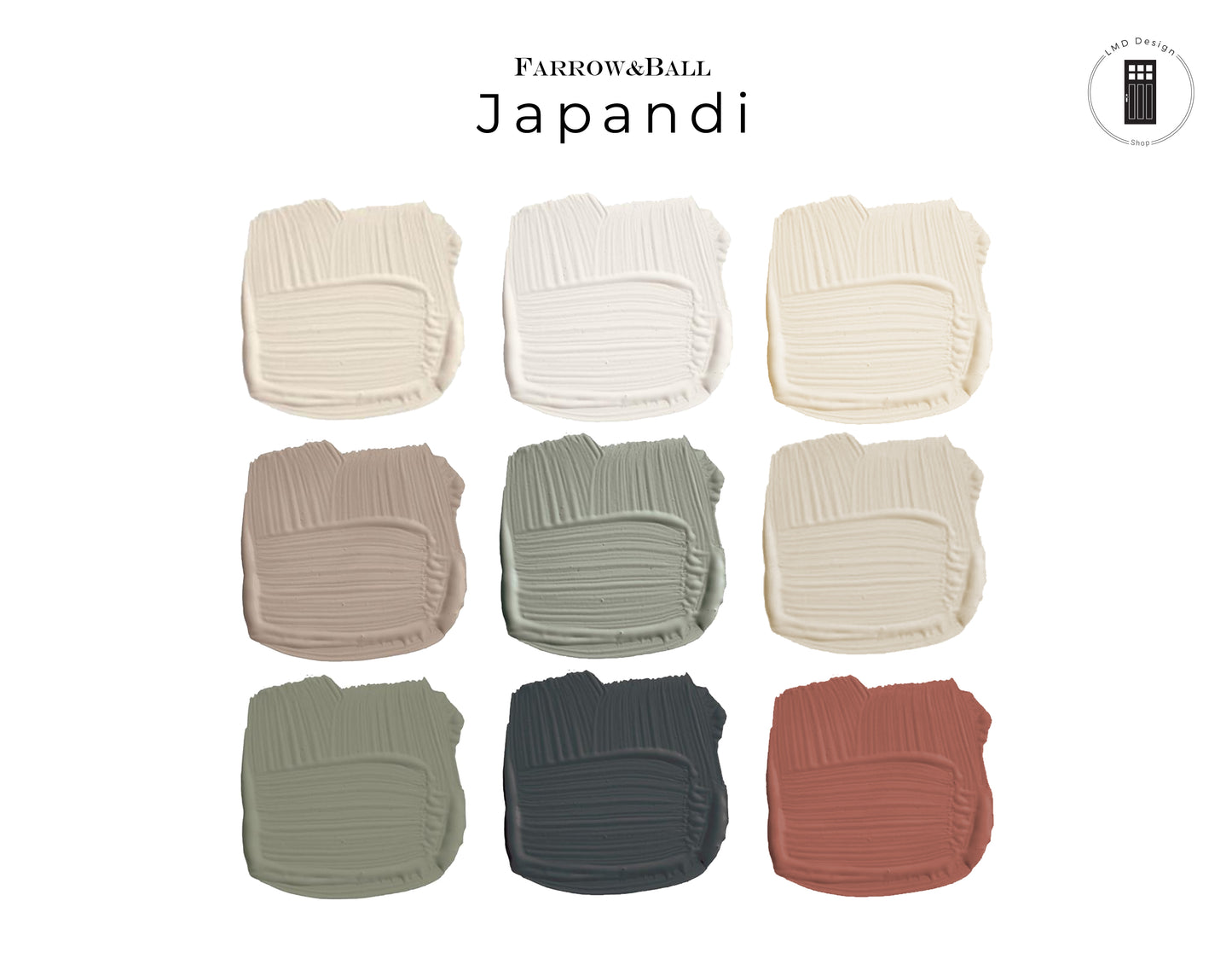 Japandi Farrow & Ball Paint Color Palette | Whole House Paint Palette