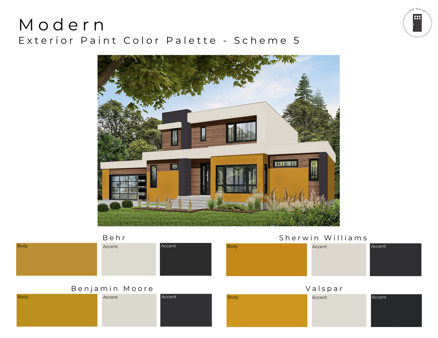 Exterior Paint Color Palettes Modern Home | House Paint Color