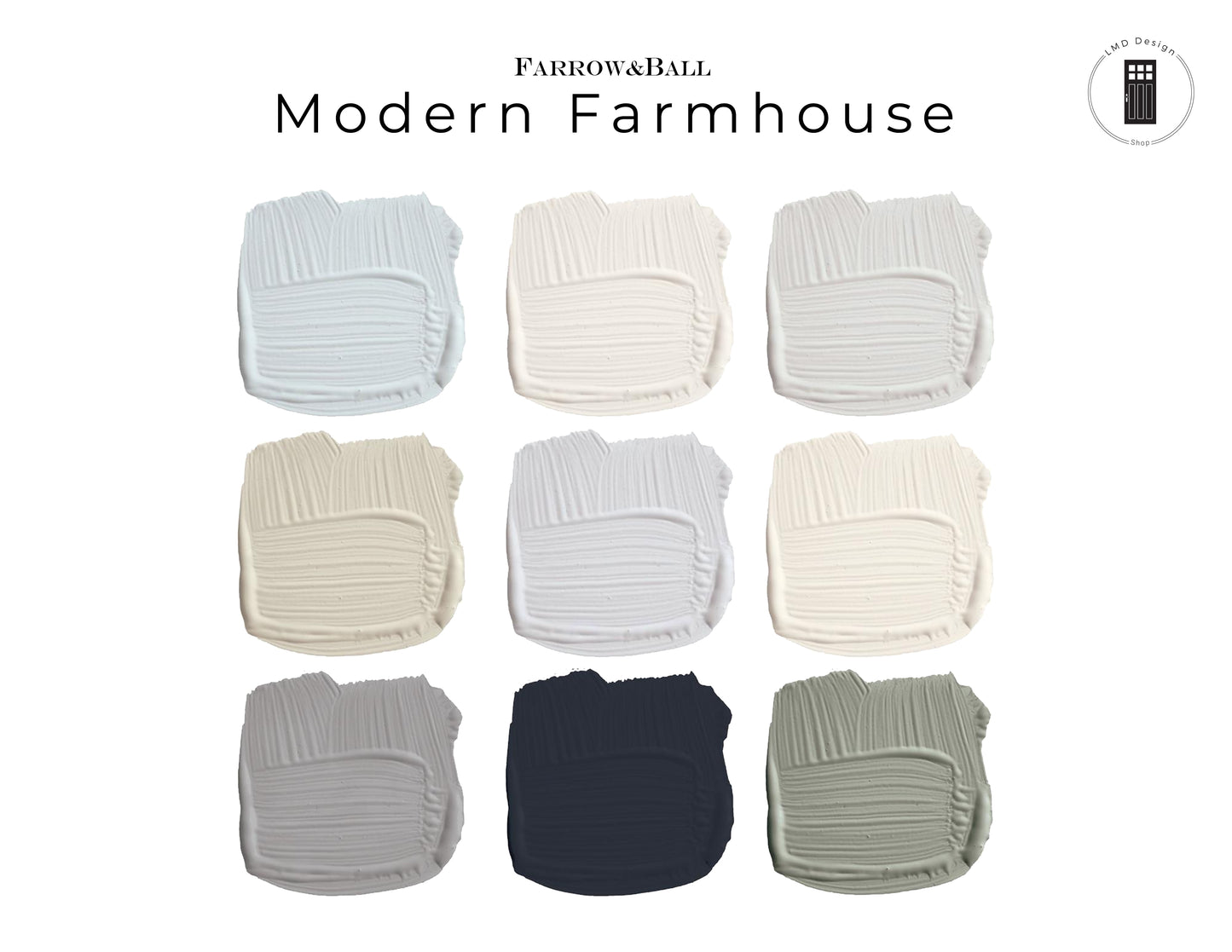 Farrow & Ball Modern Farmhouse Paint Palette | Whole House Paint Color Palette