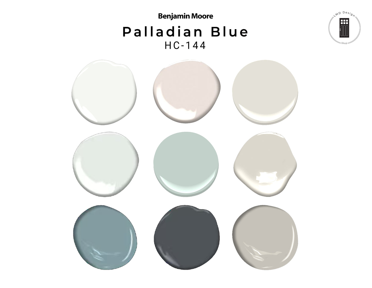 Palladian Blue Benjamin Moore Paint Palette | Whole House Paint Scheme Palladian Blue Benjamin Moore