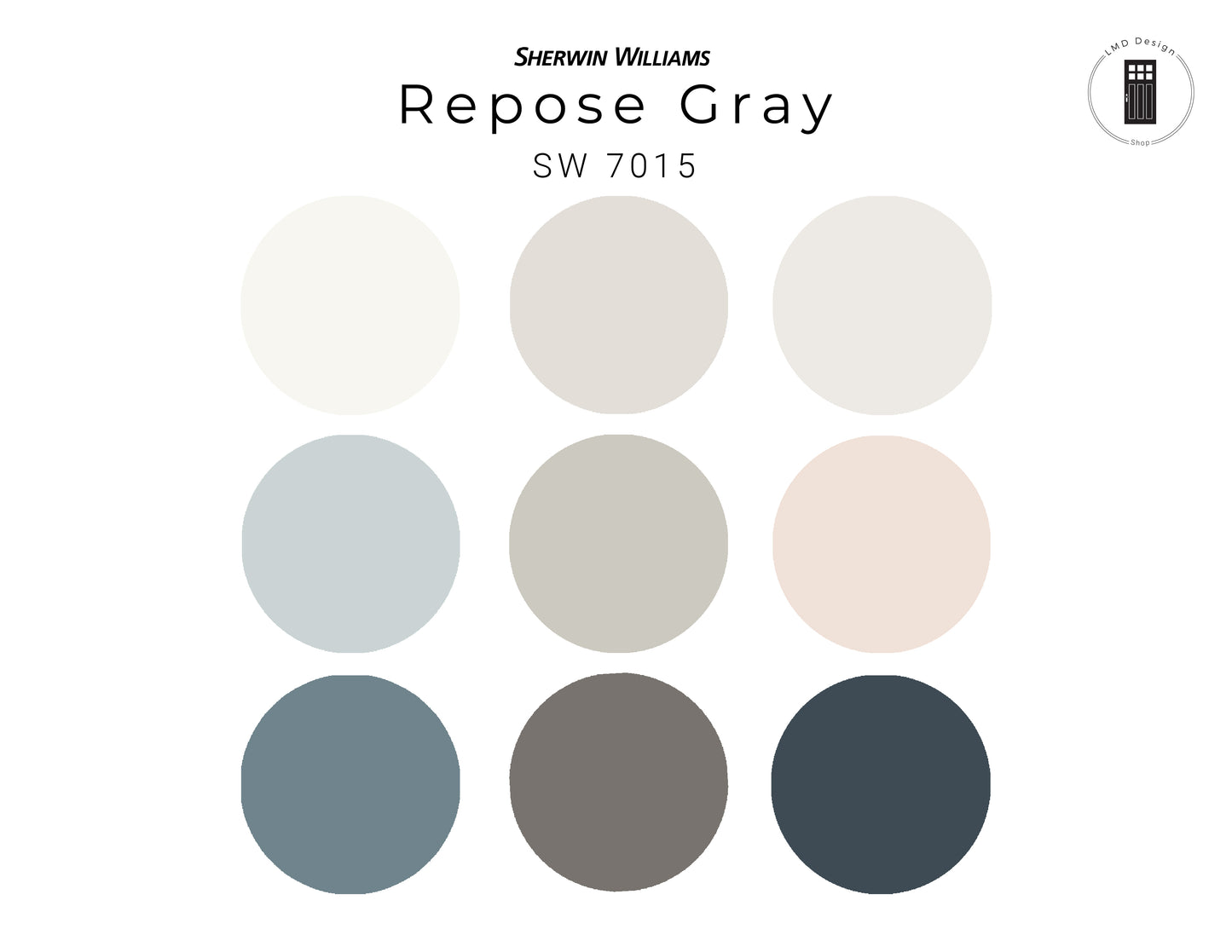 Repose Gray Paint Palette Sherwin Williams | Whole House Paint Palette Repose Gray