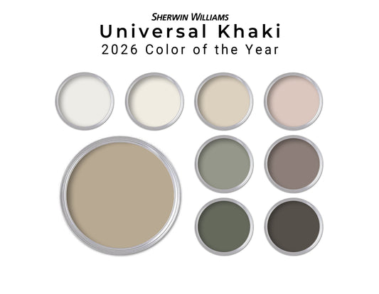 Sherwin Williams 2026 Color Year Universal Khaki Coordinating Paint Color Palette | Digital Download | Instant Color Scheme for Home Design
