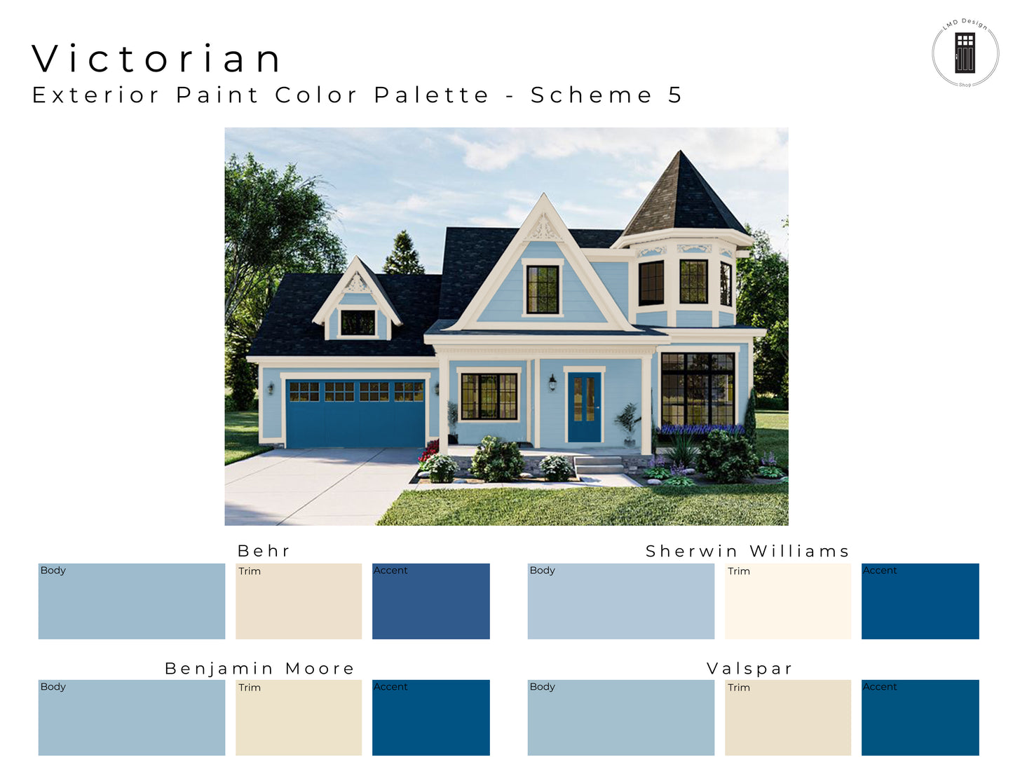 Victorian Exterior Paint Color Palettes | House Paint Colors