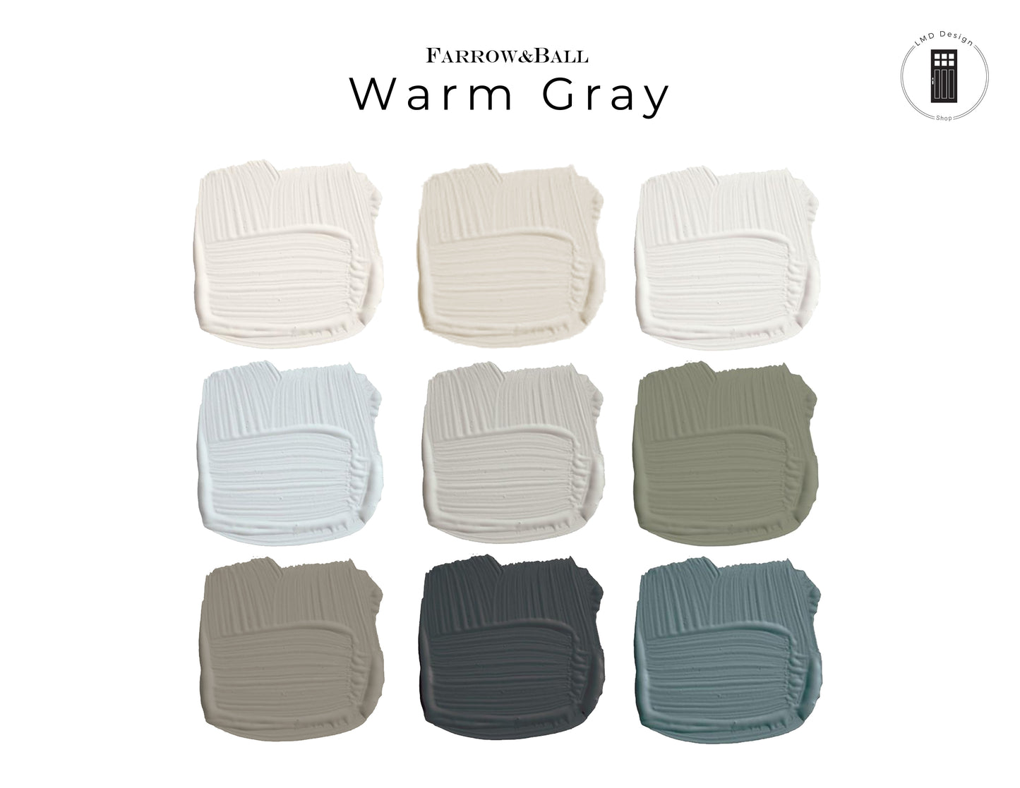 Farrow & Ball Gray Paint Color Palette | House Warm Gray Paint Palette