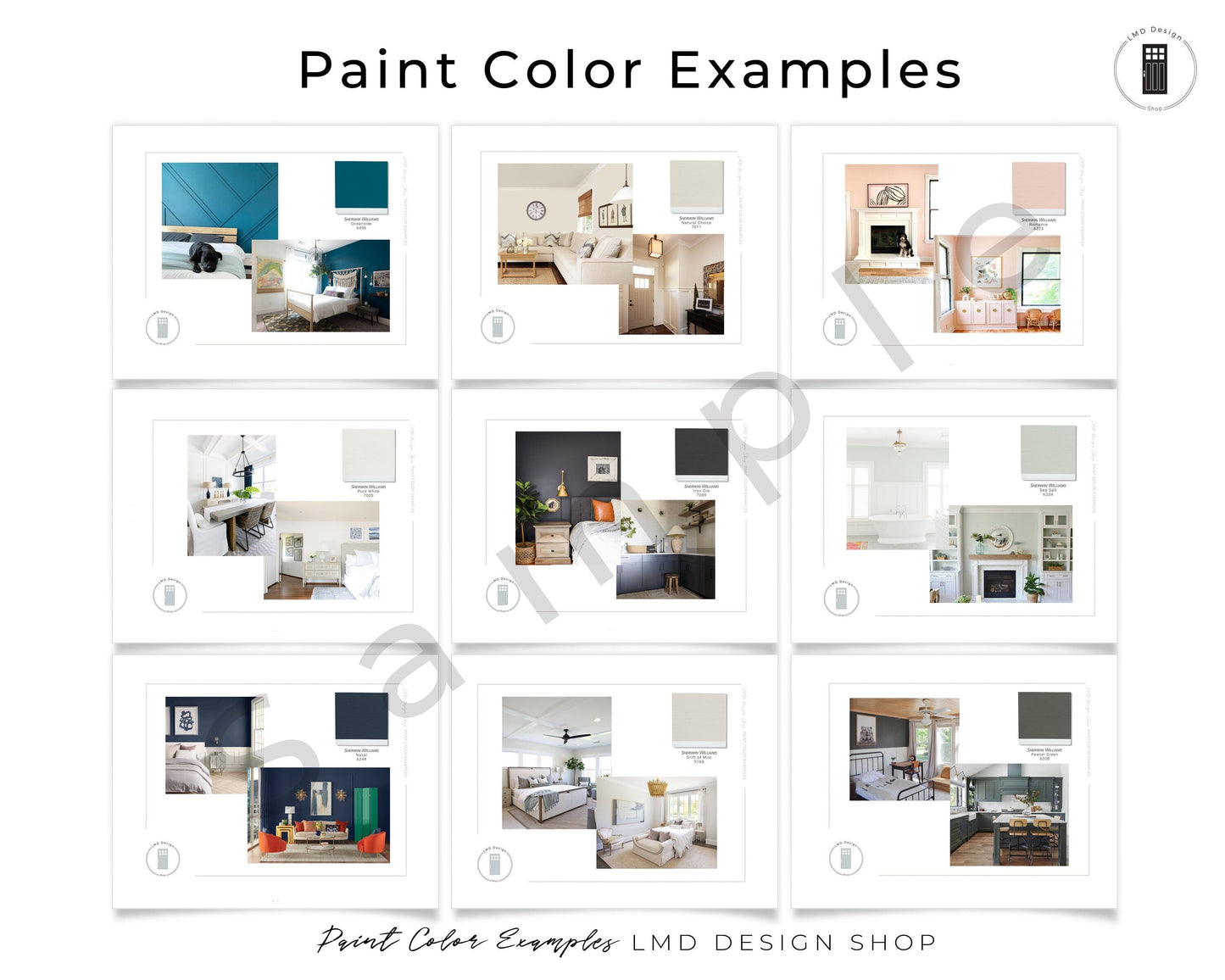 Modern Victorian Farrow & Ball Paint Palette | Interior Paint Colors for Home