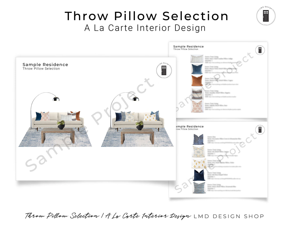 Interior Design Service | Throw Pillow Selection and Rendering ...
