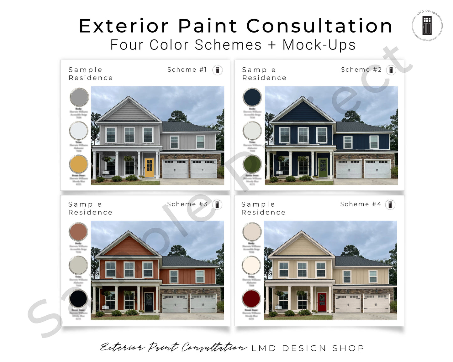 Exterior Paint Color Consultation and Renderings | Home Exterior Color Selections