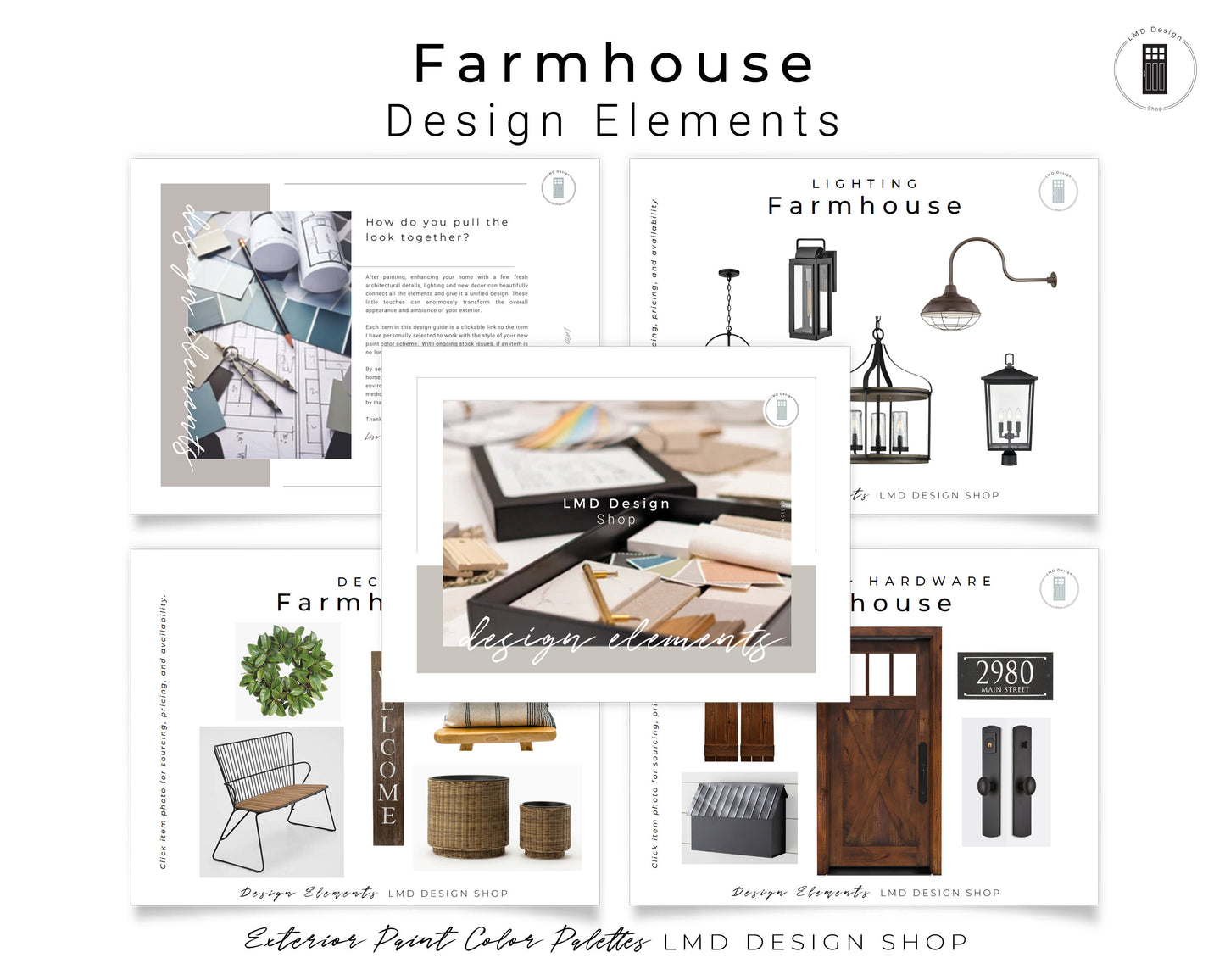 Farmhouse Exterior Paint Palettes | House Exterior Paint Colors