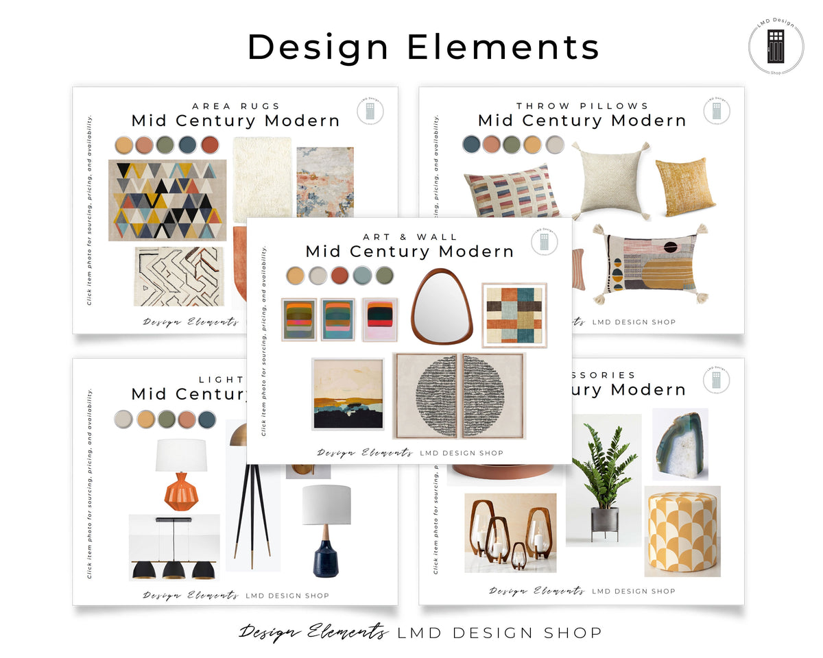 Mid Century Modern Benjamin Moore Paint Palette | Whole House Color Pa ...