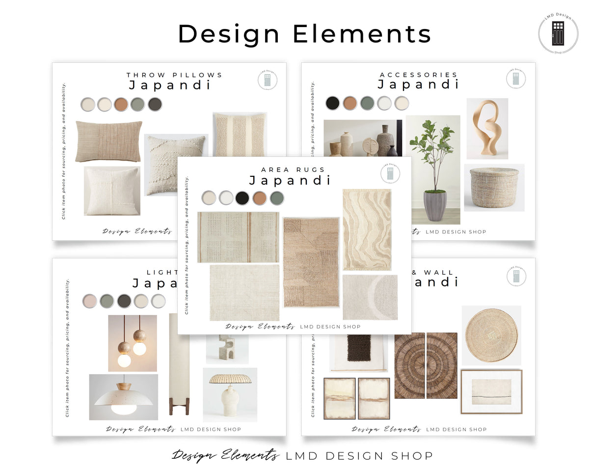 Benjamin Moore Japandi Paint Color Palette | Interior Paint Palette fo – LMDDesignShop