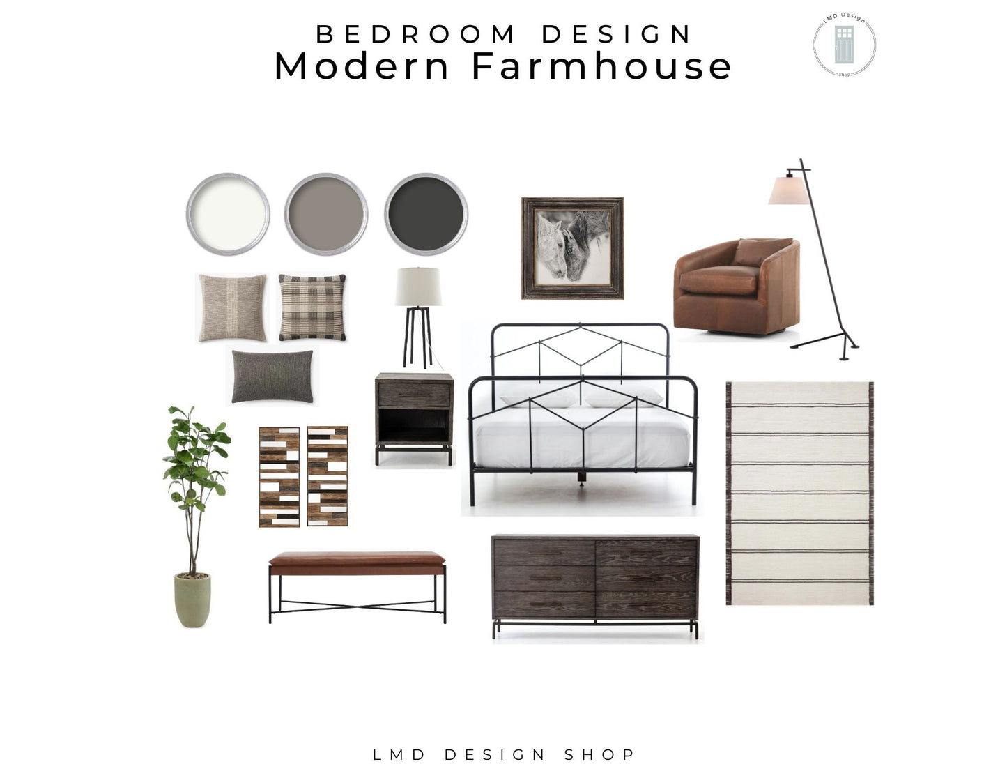 Modern Farmhouse Room Design Bundle | Rustic House Design Mood Board Bundle