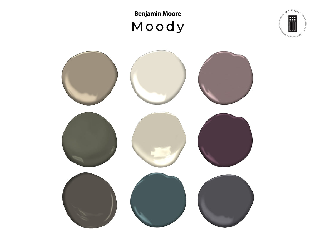 Benjamin Moore Moody Paint Color Palette | Dark, Moody Paint Color Pal ...