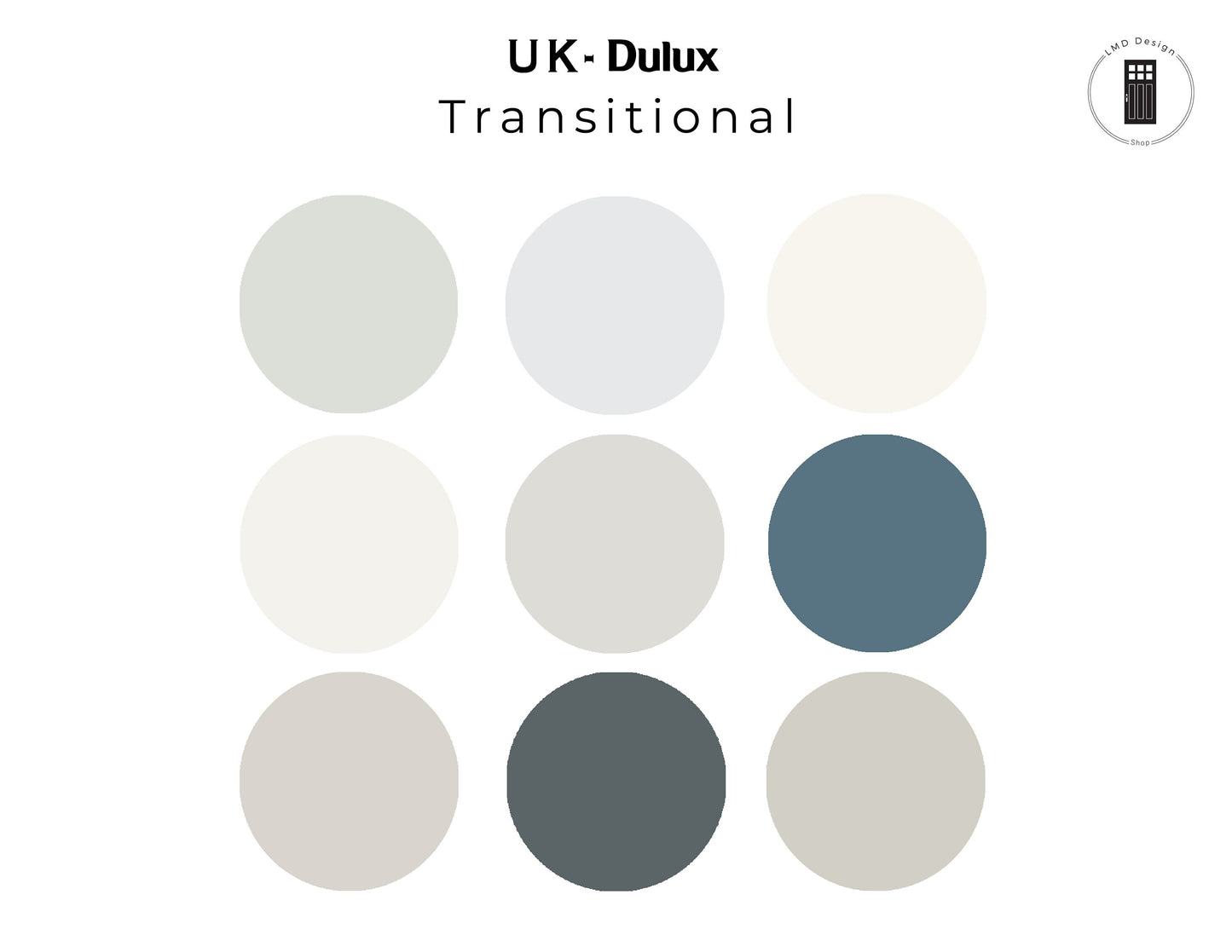 Transitional Dulux UK Paint Color Palette | Dulux UK Transitional Interior Paint Colors