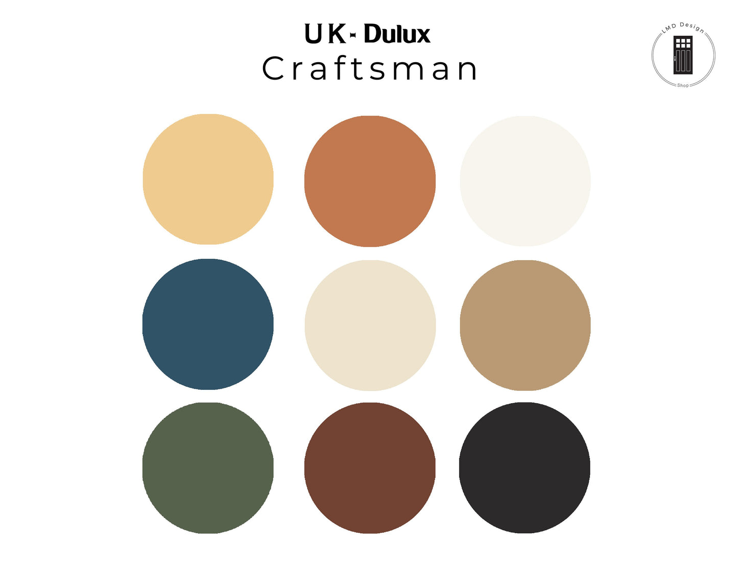 Craftsman Paint UK Dulux Color Palette | Historic Home Dulux UK Interior House Paint Colors