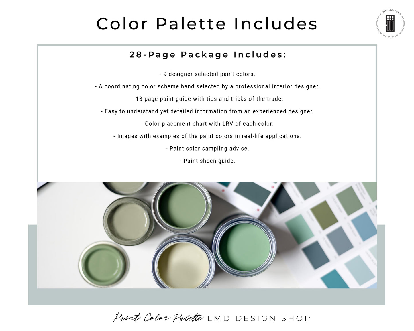 Pale Oak Benjamin Moore Home Paint Palette | Pale Oak Whole House Coordinating Paint Palette