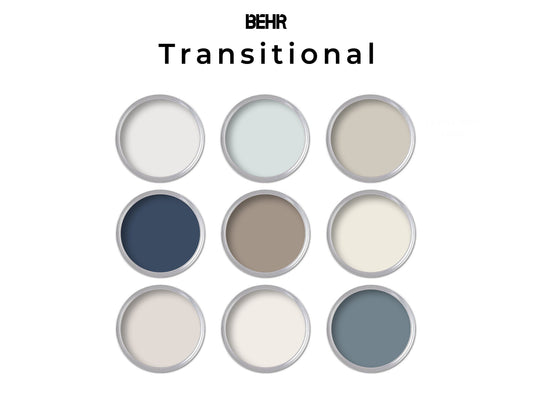 Transitional Behr Paint Color Palette | Whole Home Contemporary Palette