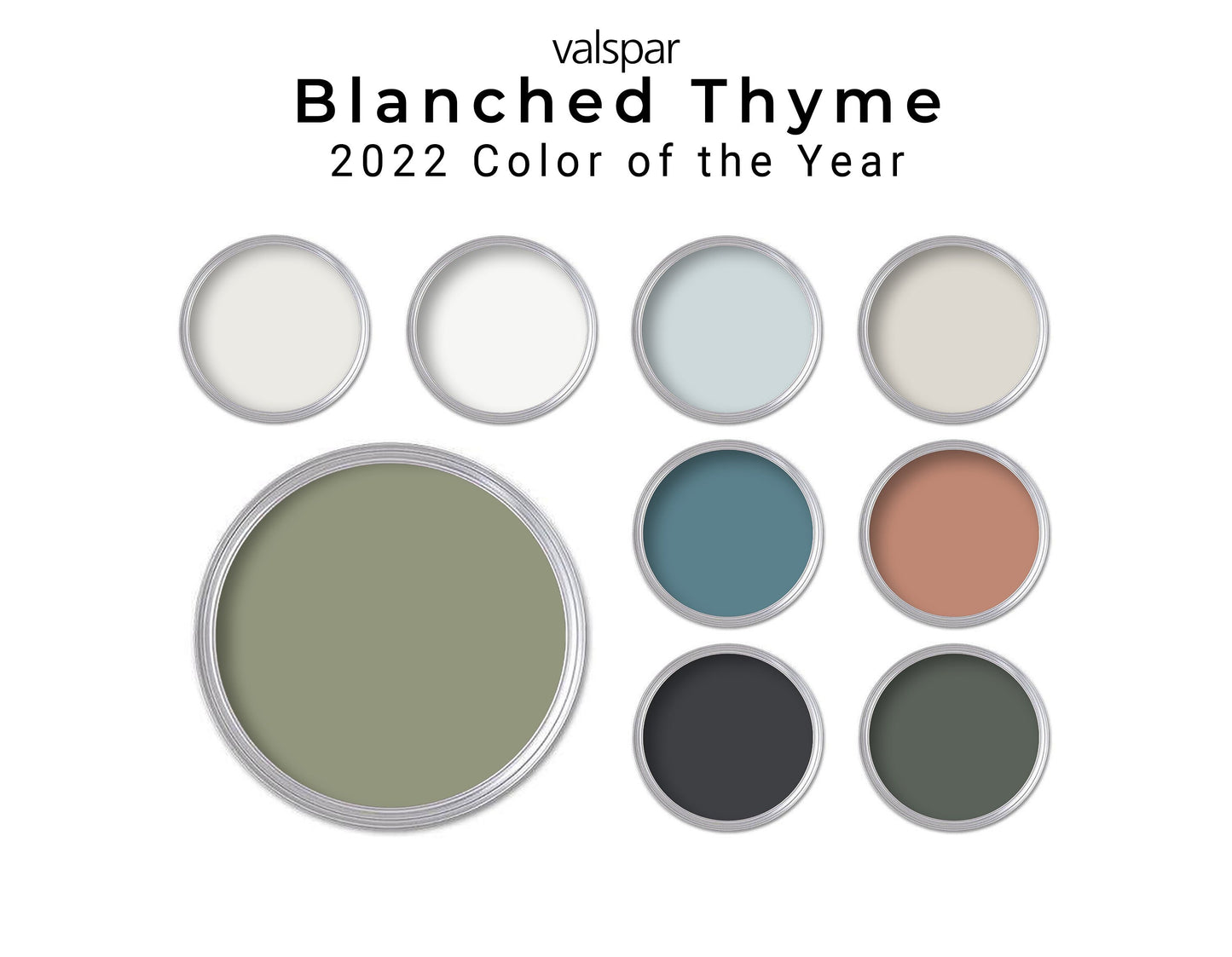 Blanched Thyme Valspar Paint Palette 2022 | Interior Paint Colors for Home