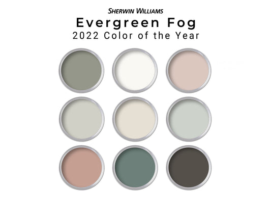 Sherwin Williams Evergreen Fog Paint Palette | Whole Home Color Palette