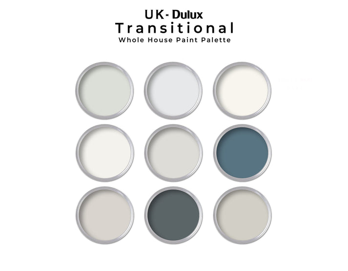 Transitional Dulux UK Paint Color Palette | Dulux UK Transitional Inte ...