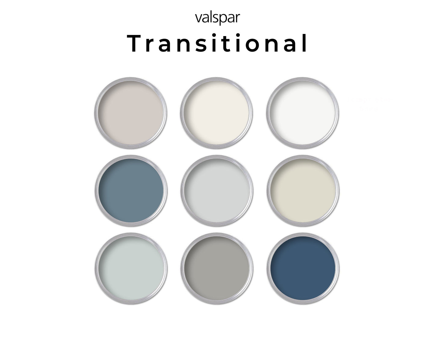 Transitional Valspar Paint Color Palette | Home Interior Paint Colors