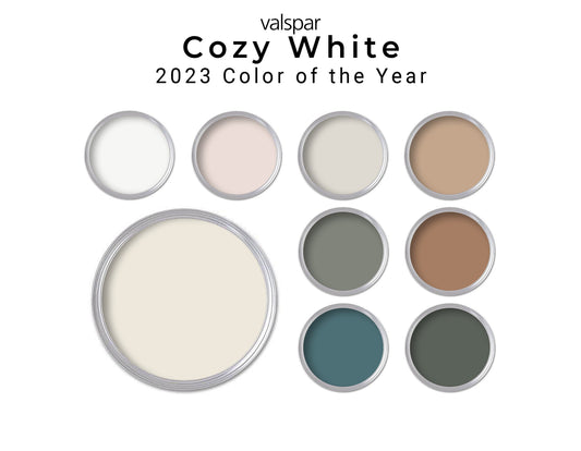 Valspar Cozy White Paint Palette 2023 Color | Interior Paint Palette
