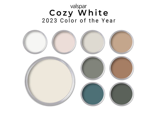 Valspar 2023 Cozy White Paint Color Palette | Whole House Muted Paint Palette