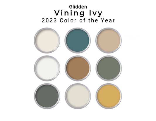 Glidden Vining Ivy Paint Color Palette 2023 | Whole House Paint Palette 2023