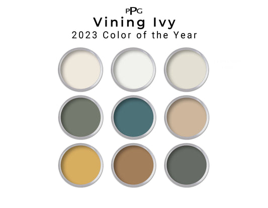 PPG Vining Ivy Paint Palette 2023 Color | Whole House 2023 Color Paint Palette