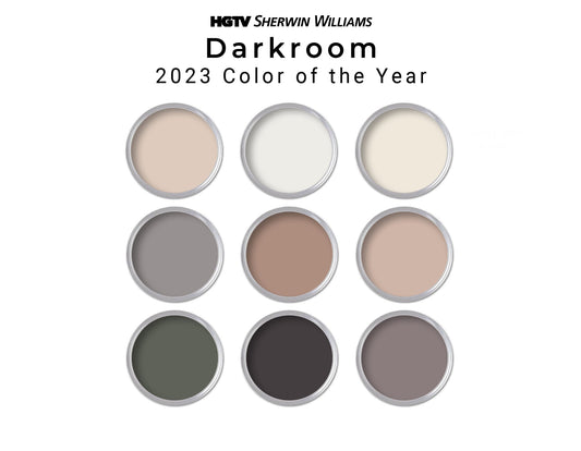 Sherwin Williams Darkroom Paint Color Palette HGTV 2023 | Interior Paint Colors for Home 2023