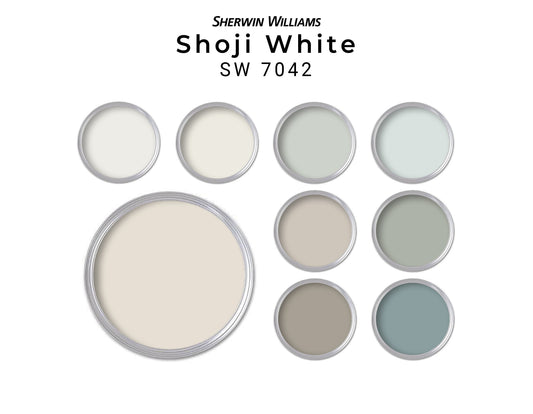 Sherwin Williams Shoji White Paint Palette | Shoji White Whole House Paint Color Palette