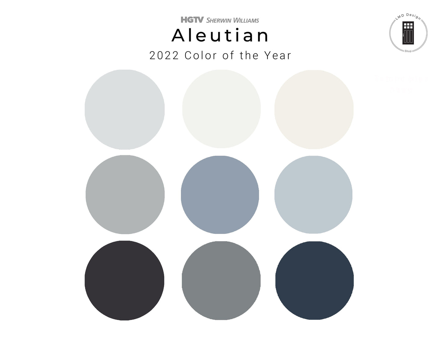 Aleutian Sherwin Williams Paint Color Palette | Home Interior Paint Palette