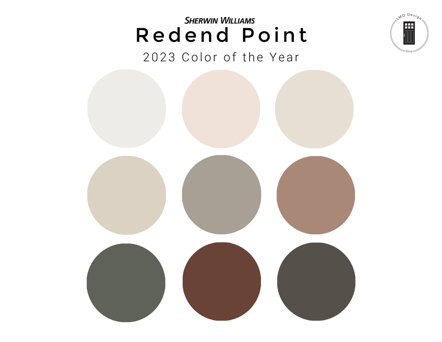 Redend Point Sherwin Williams 2023 Paint Palette Color of the Year | Whole House Paint Color Palette
