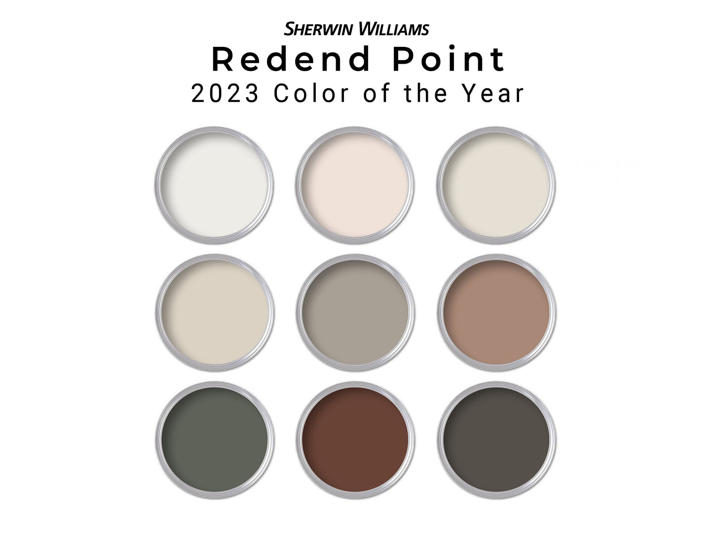 Redend Point Sherwin Williams 2023 Paint Palette Color of the Year | Whole House Paint Color Palette