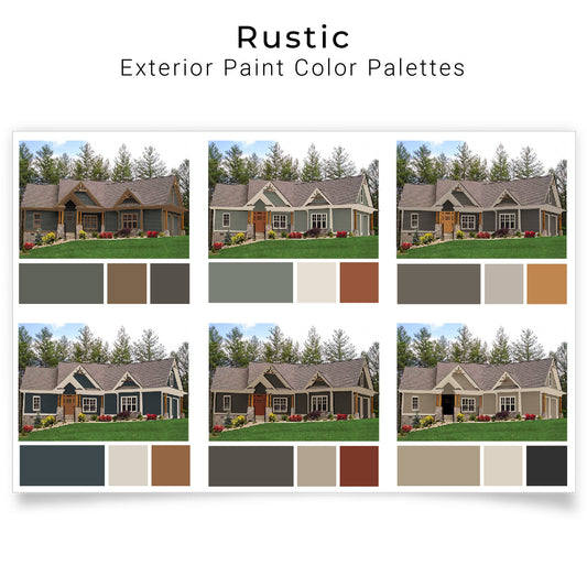 Rustic Exterior Paint Color Palettes | Paint Colors for Exterior