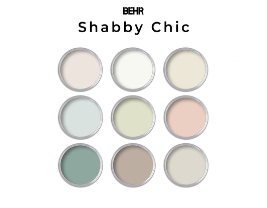 Shabby Chic Behr Paint Palette Cottage Colors | Whole House Paint Palette
