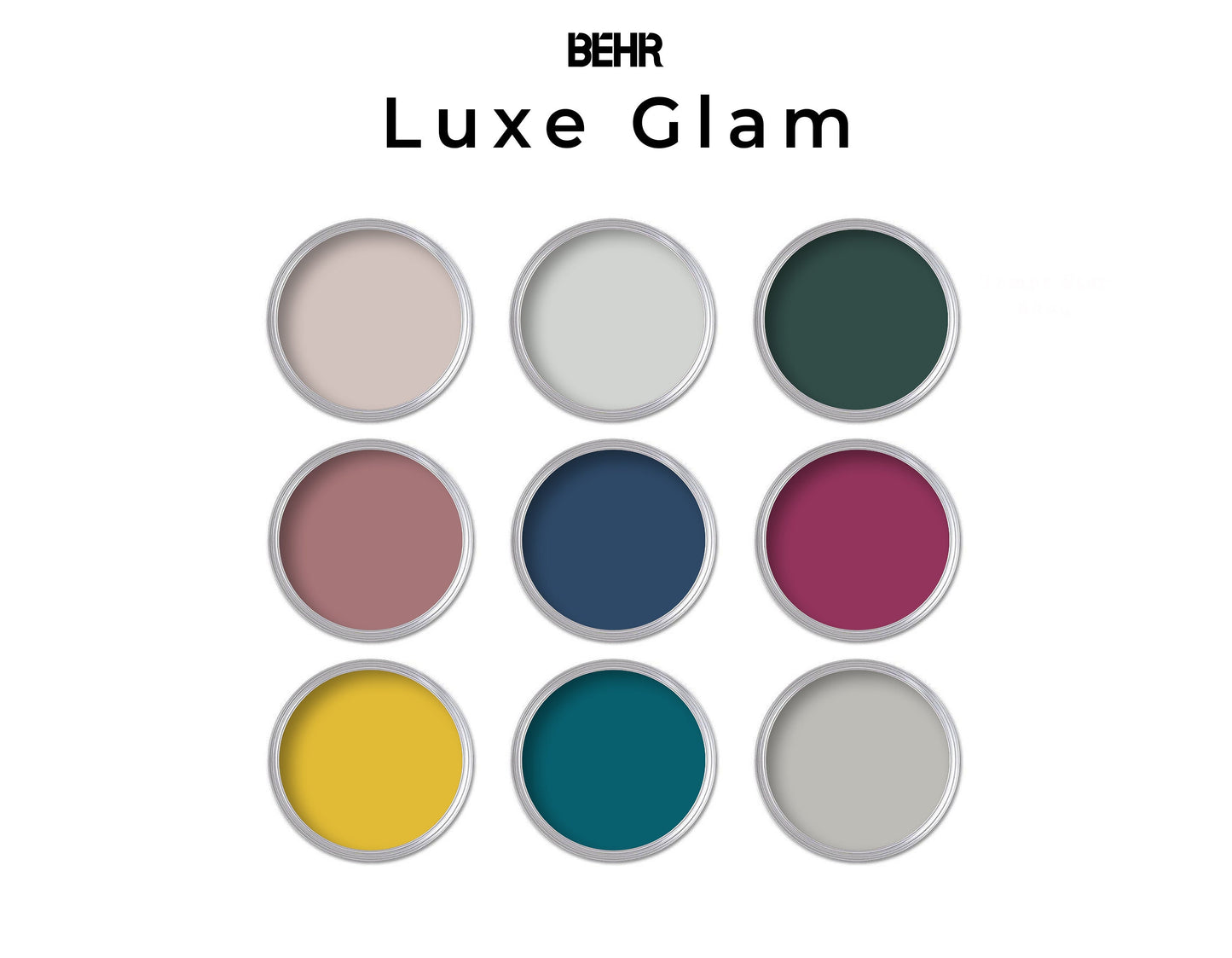 Maximalist Behr Paint Color Palette | Luxe Glam House Color Palette