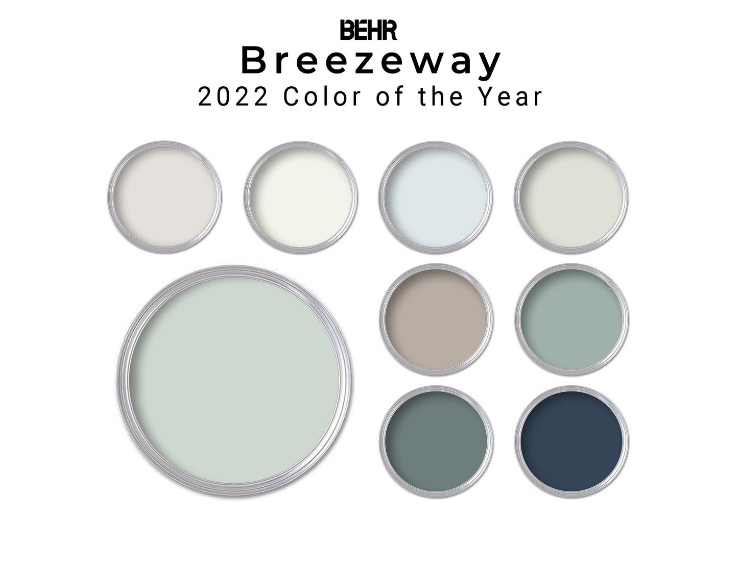 Behr Breezeway Paint Color Palette | Whole House Paint Palette