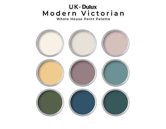 UK Dulux Victorian Paint Color Palette | Modern Victorian Dulux UK Interior Whole House Paint Colors