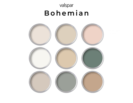 Valspar Boho Earthy Paint Palette | Interior Paint Colors for Home