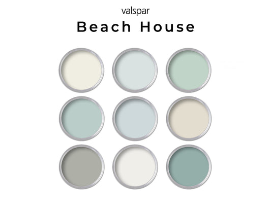 Beach House Valspar Paint Color Palette | Whole House Paint Palette