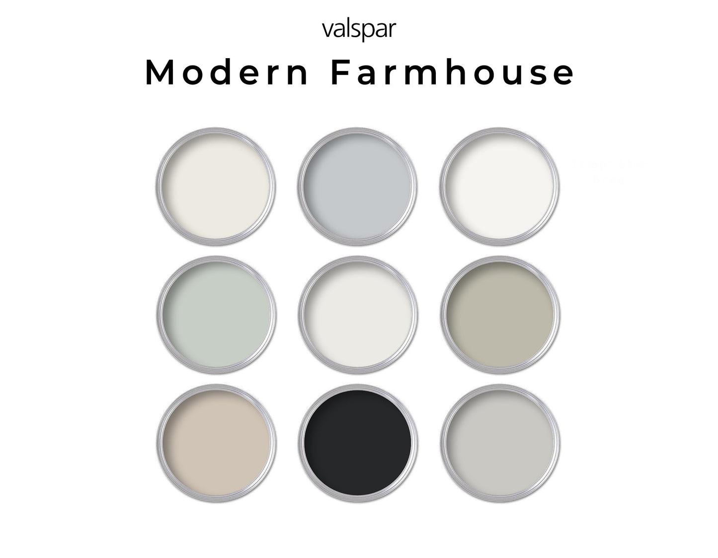 Modern Farmhouse Valspar Paint Palette | House Color Palette