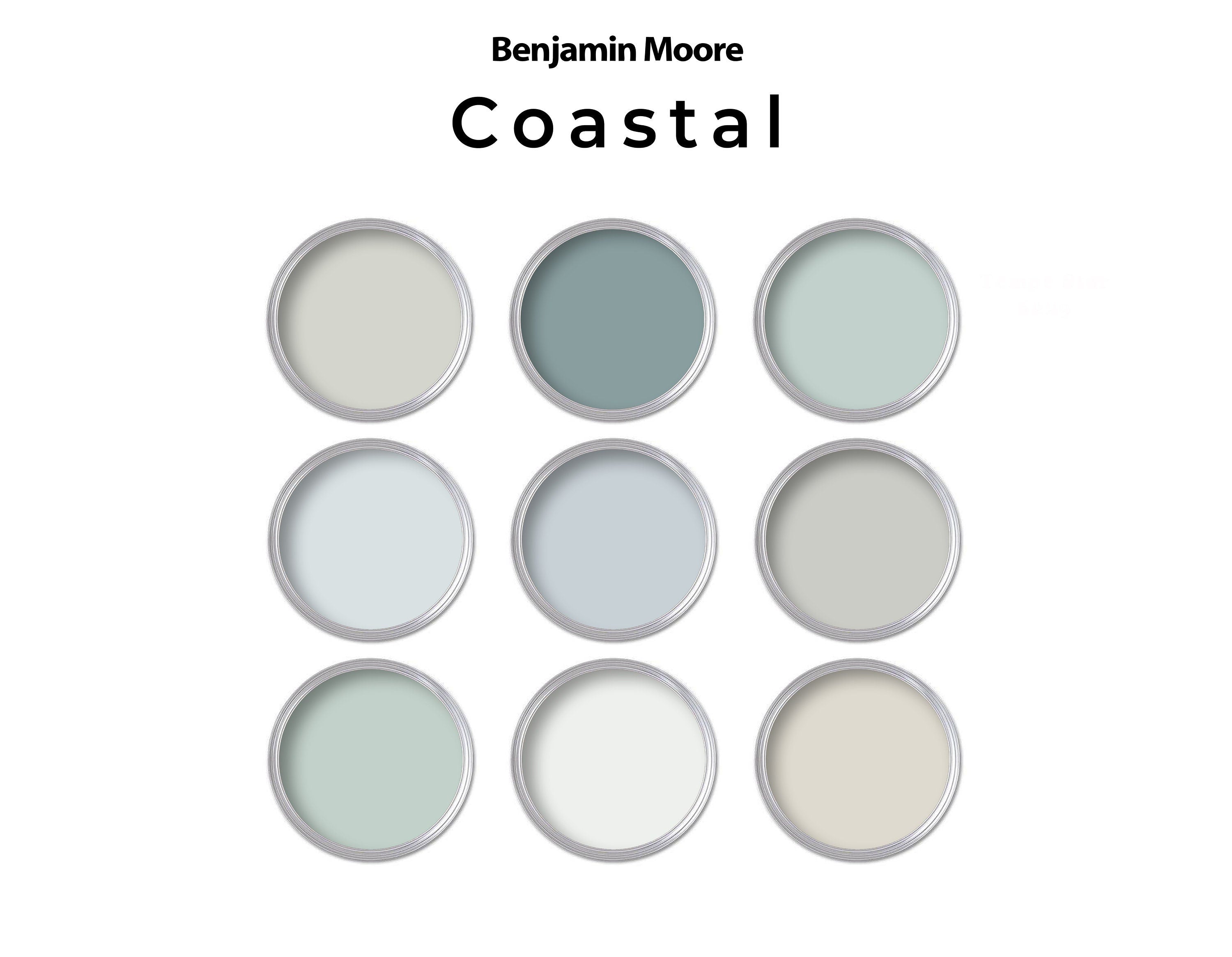 Coastal Benjamin Moore Paint Color Palette | Home Interior Paint Palet ...