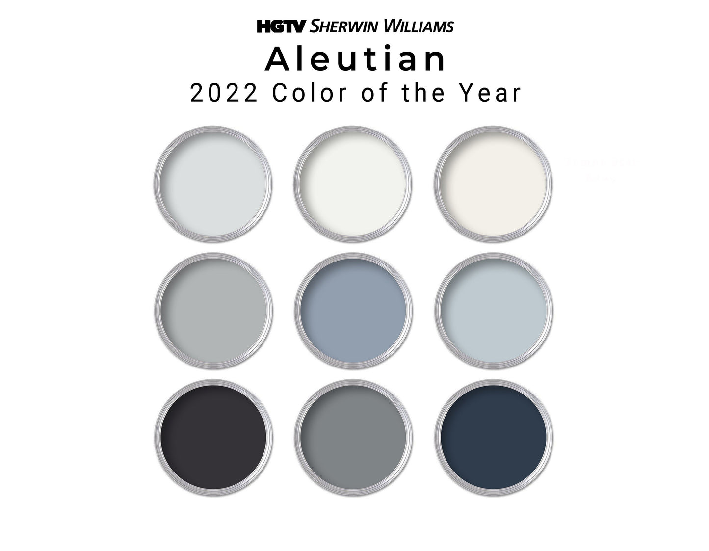 Aleutian Sherwin Williams Paint Color Palette | Home Interior Paint Palette