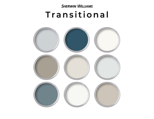 Sherwin Williams Transitional Paint Color Palette | Interior Home Paint Colors